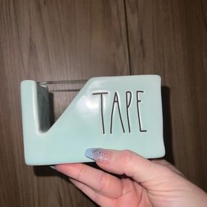Rae Dunn Ceramic Tape Dispenser Tiffany Blue LL Desk Office School Teacher